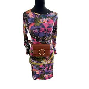 Nicole Miller Artelier Dress – Abstract Multi Floral Sheath RN62444